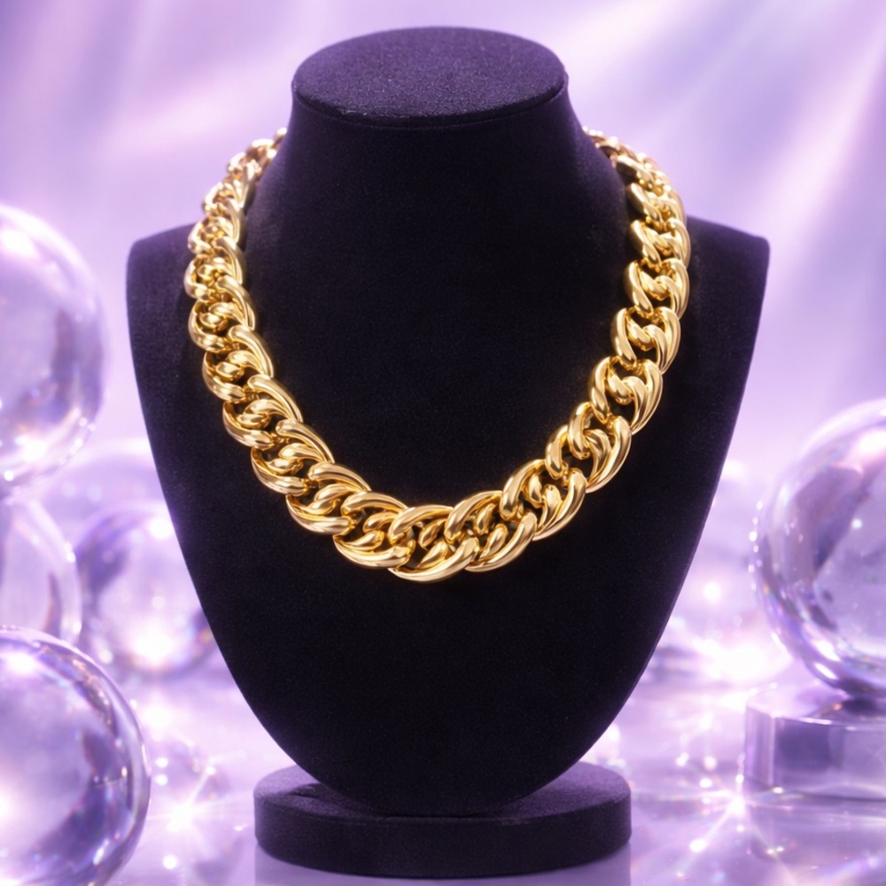 Gold Plated Chain Necklace 16”